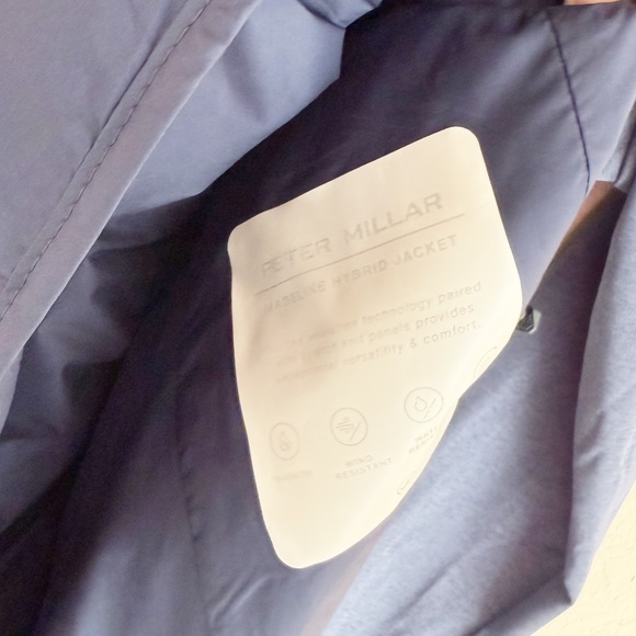 Peter Millar Madeline Hybrid Blue Full Zip Jacket Size Medium - Picture 5 of 6